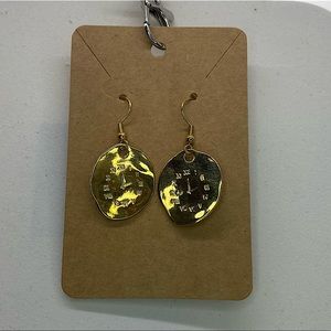 Golden Clock Earrings
